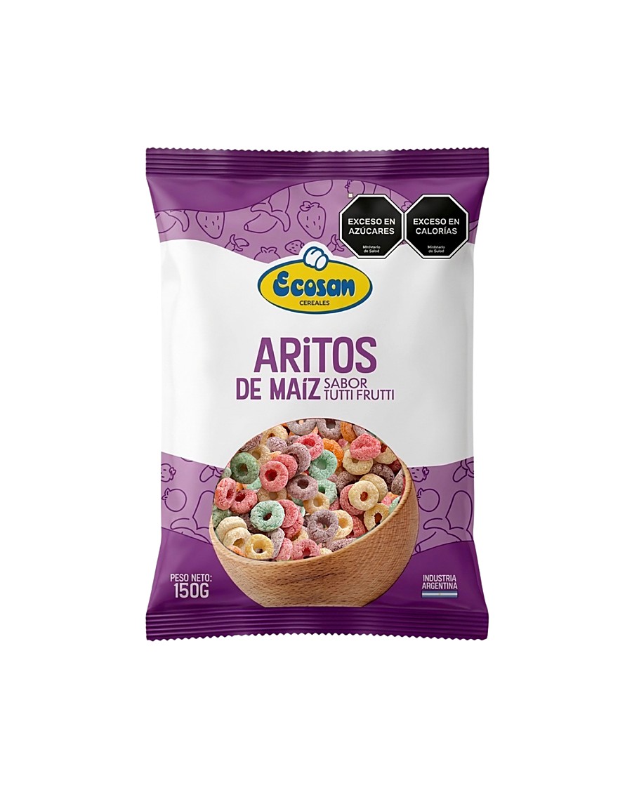 Aritos de maíz tutti frutti
