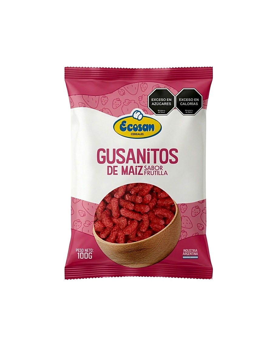 Gusanitos de maíz frutilla