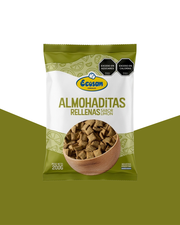 Almohaditas de trigo rellenas sabor limón - Ecosan Alimentos