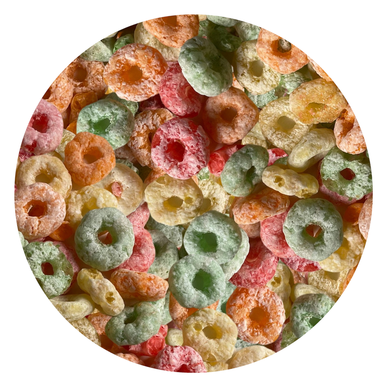 Aritos de maíz sabor tutti frutti a granel