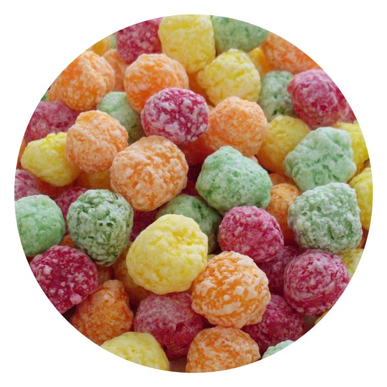 Bolitas de maíz frutal color a granel